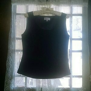 Jones New York Black Sleeveless Shell